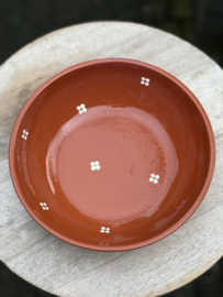 Handgemaakte Medium Saladeschaal | Mafra Bloemen | Portugees Aardewerk | Ø 21,5 x H 6,5 cm