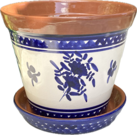 Bloempot met schotel (medium)