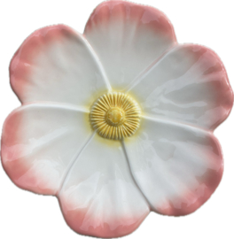 Reliëf bloem bord Ø21cm / Papaver (R.25)