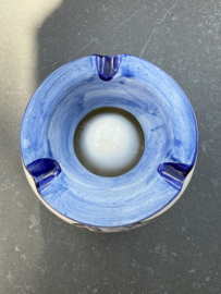 Handbeschilderde Waterasbak Sardines | Lavendelblauw | Portugees Steengoed | Ø 12 x 7 cm