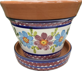 Bloempot met schotel (medium)