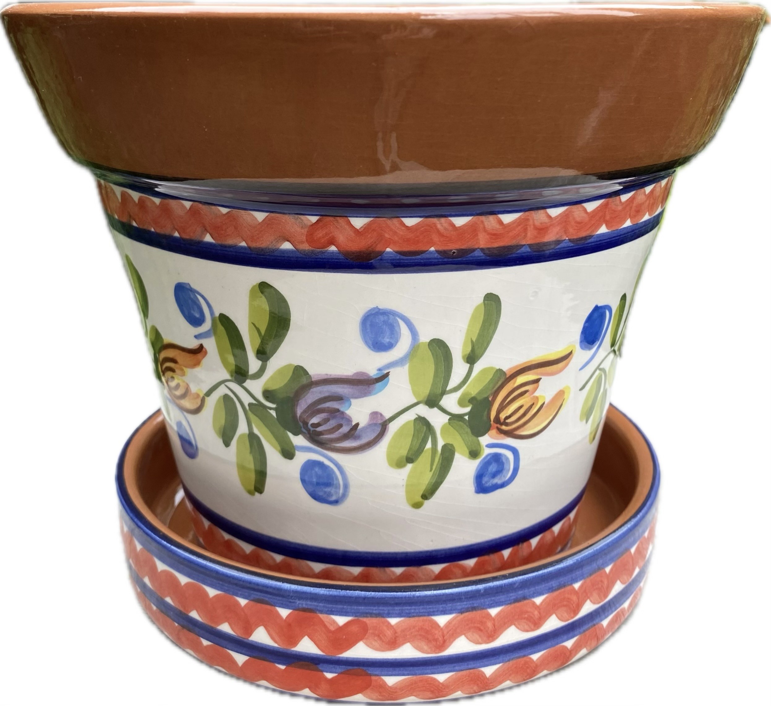 Bloempot met schotel (medium)