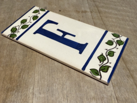 Keramische tegel Lisboa / letter F (15x7,5cm)