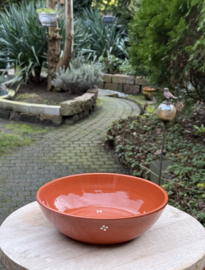 Handgemaakte Medium Saladeschaal | Mafra Bloemen | Portugees Aardewerk | Ø 21,5 x H 6,5 cm