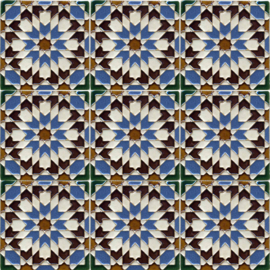 Spaanse Arabisch reliëf tegeltableau Rabat (9x12,5x12,5cm)