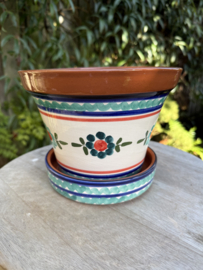 Bloempot met schotel (medium)
