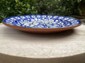 Bord  blauw wit Ø24cm (jc-p4)