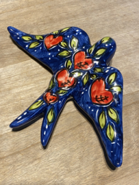 Keramische zwaluw met patroon 20x14cm