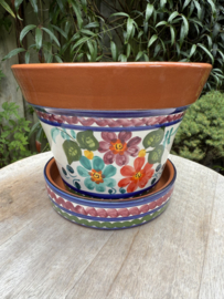 Bloempot met schotel (medium)
