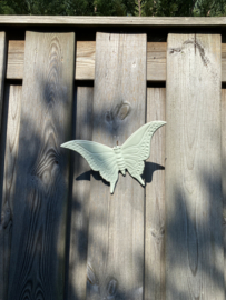 Keramische vlinder pastel groen 17x23cm