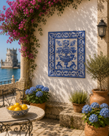 Portugees Tegeltableau Belém (30 tegels) | 70 x 84 cm | Handbeschilderd