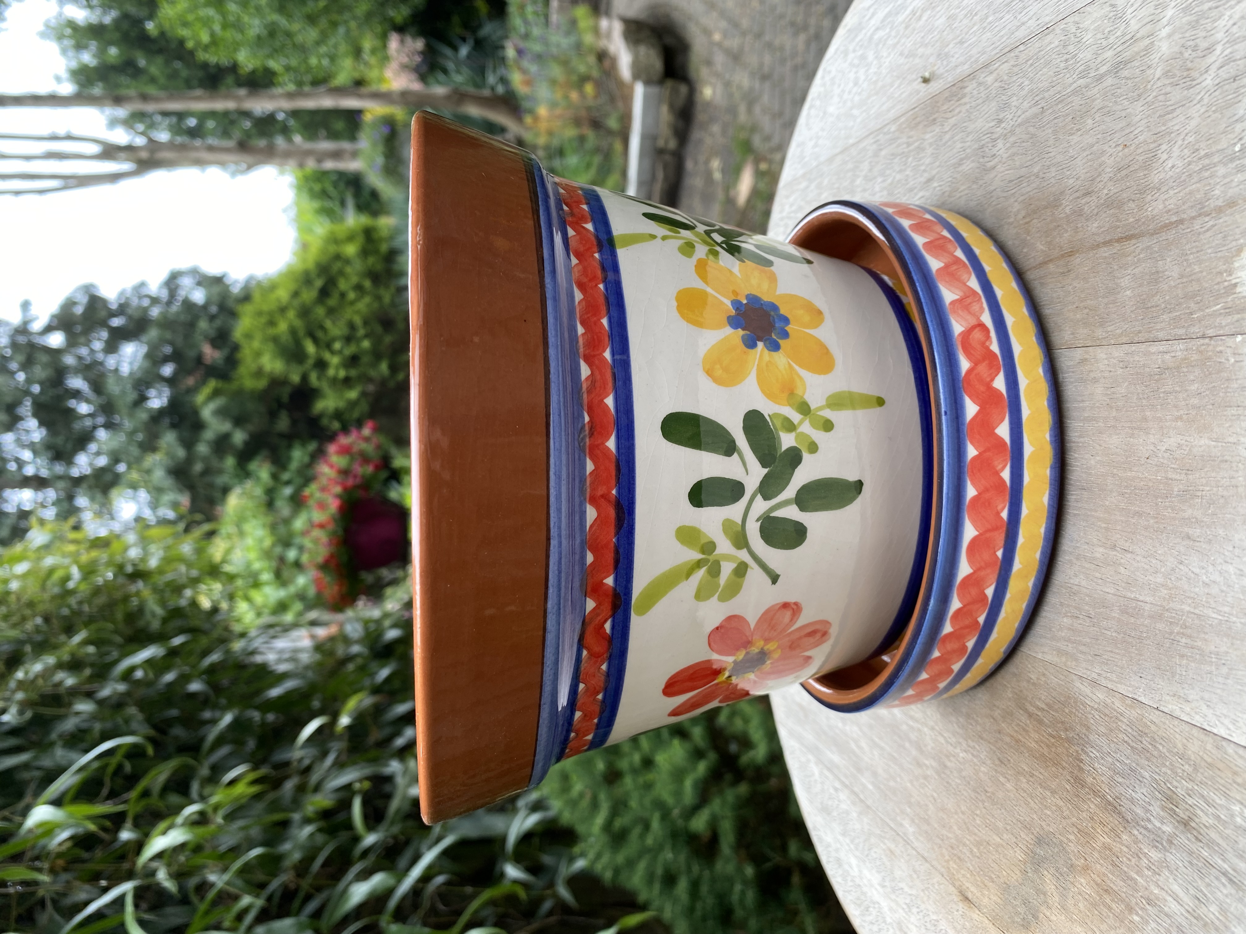 Bloempot met schotel (medium)