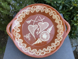 Ronde schaal met handgrepen Ø34x6cm
