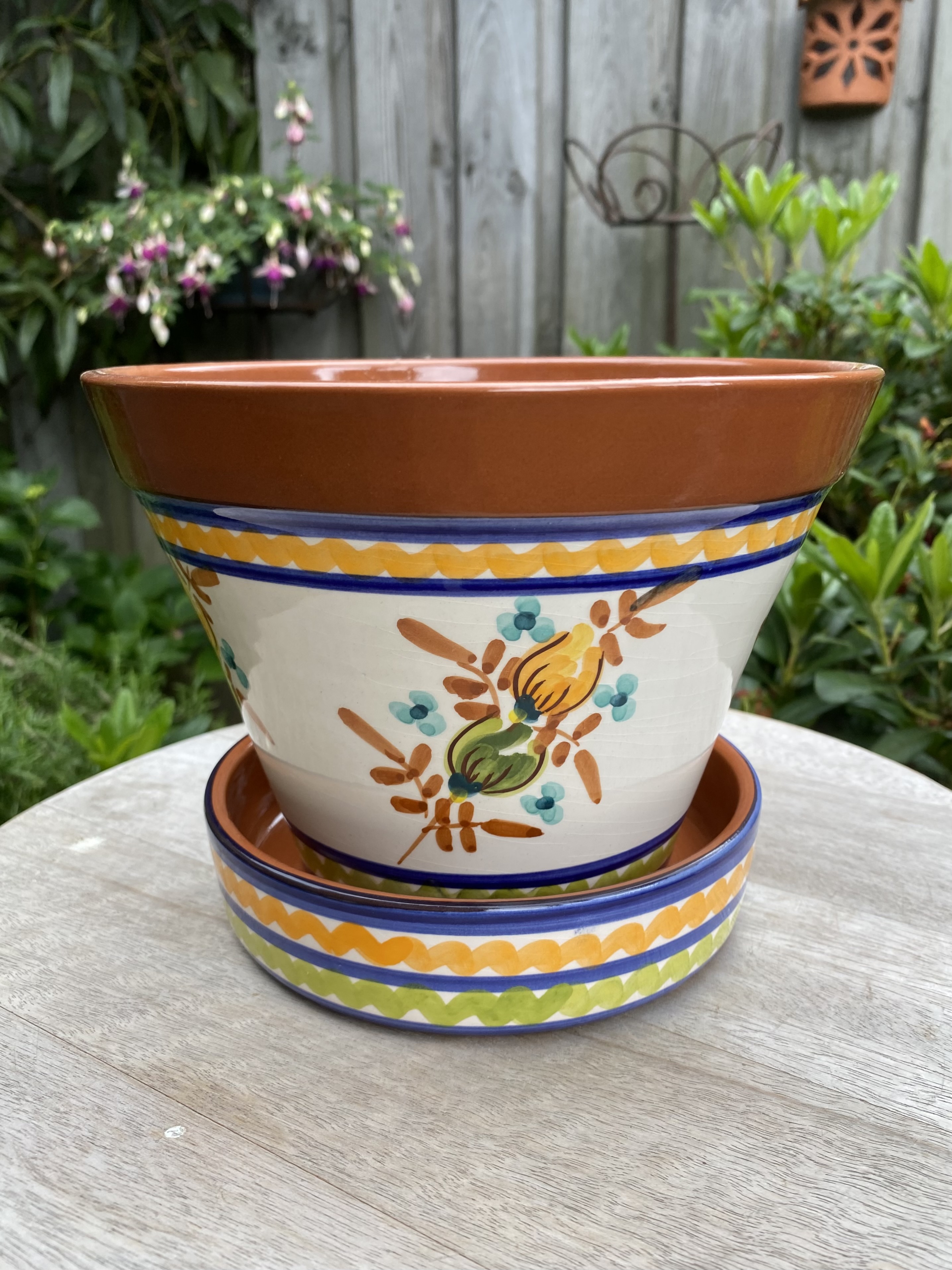 Bloempot met schotel (medium)