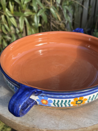 Handgemaakte Portugese Ovenschaal Rond Kleurrijk | 2-3 Personen | Alentejo