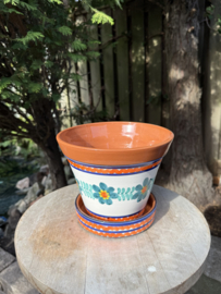 Bloempot met schotel (medium)