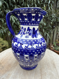 Schenkkan "Monsaraz" | Klassiek Blauw Bloemmotief | Handgemaakt Portugees Aardewerk | 1 Liter