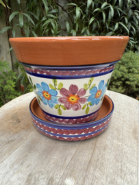 Bloempot met schotel (medium)