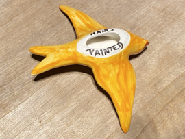 Keramische zwaluw met patroon 15,5x12cm