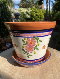 Bloempot met schotel (medium)