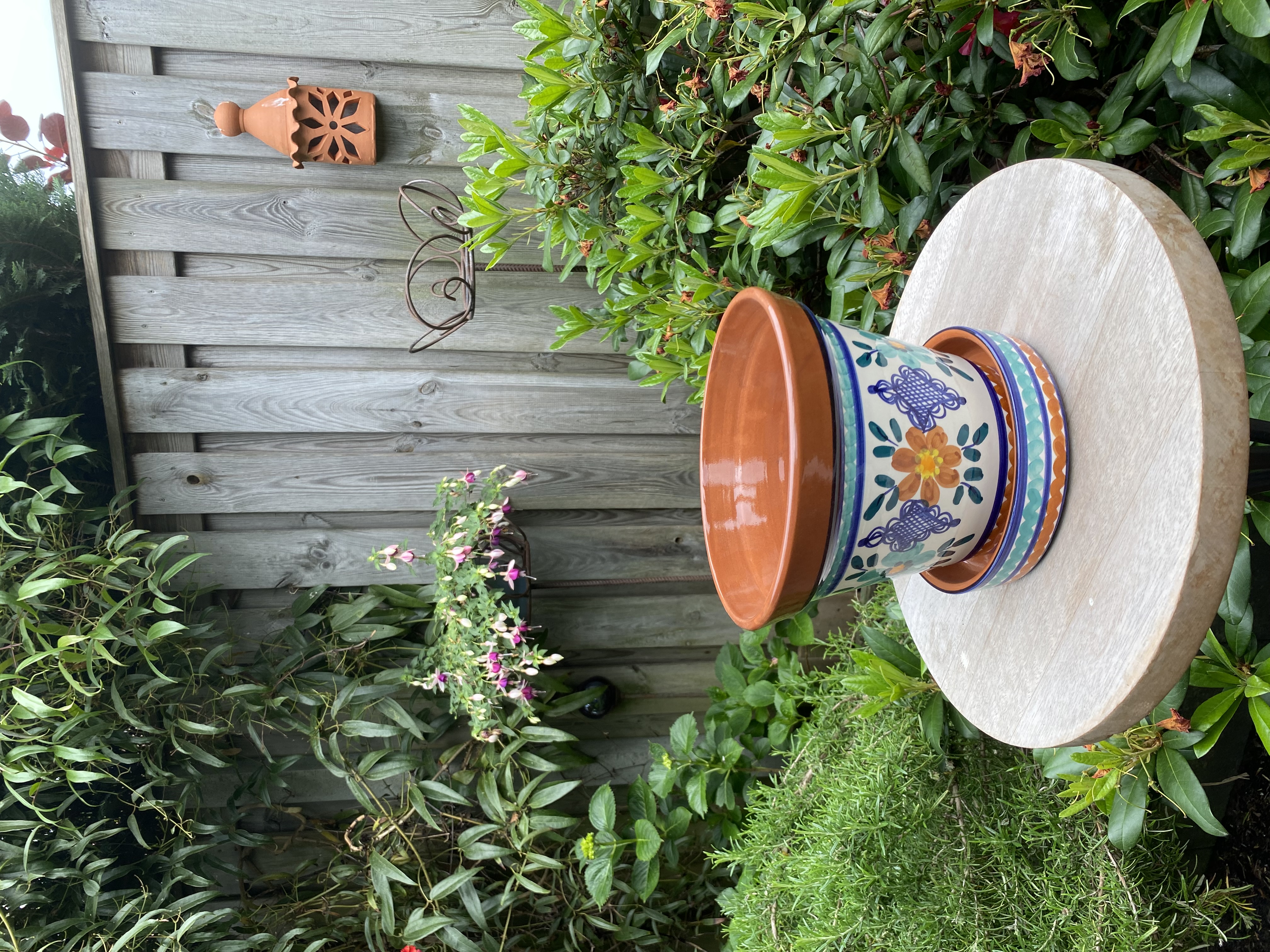 Bloempot met schotel (medium)