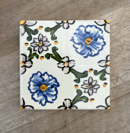 Handbeschilderde Onderzetter Penha de França | Luxe 9mm Keramiek | 9,5 x 9,5 cm