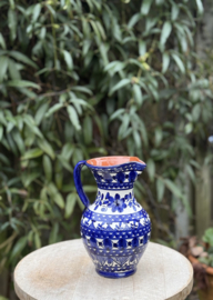 Schenkkan "Monsaraz" | Klassiek Blauw Bloemmotief | Handgemaakt Portugees Aardewerk | 1 Liter
