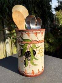 Wijnkoeler "Monsaraz" | Rustiek Olijfmotief | Handgemaakt Portugees Aardewerk | 21 cm