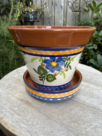 Bloempot met schotel (medium)