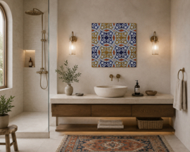 Portugees Tegeltableau Condeixa (9 tegels) | 42 x 42 cm | Handbeschilderd