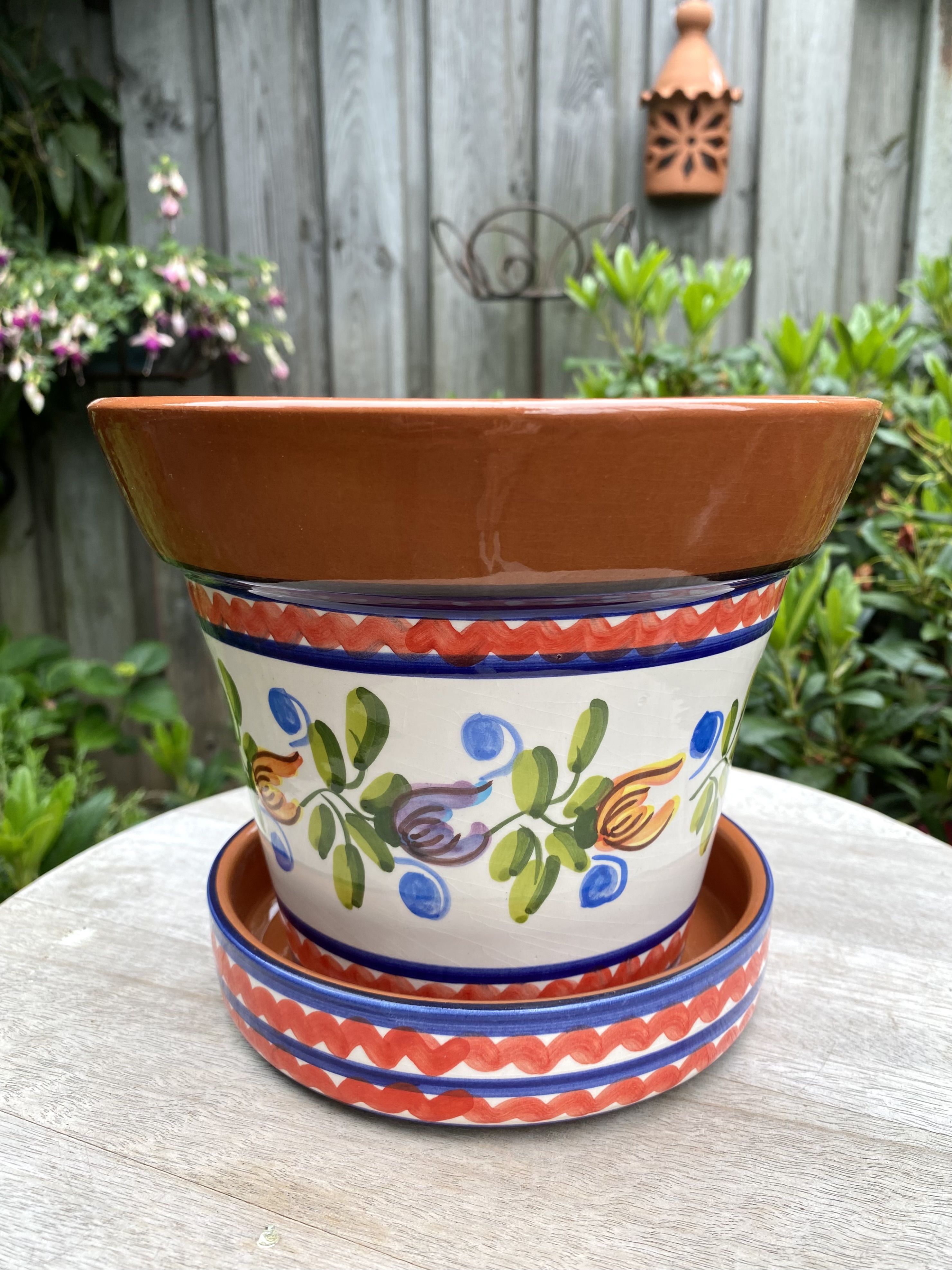 Bloempot met schotel (medium)