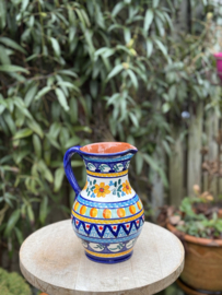 Schenkkan "Monsaraz" | Kleurrijk Bloemmotief | Handgemaakt Portugees Aardewerk | 1,4 Liter