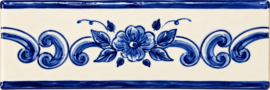 Keramische Randtegel Óbidos Patroon | Smalle Afwerking Wandtegels | 15 x 5 cm