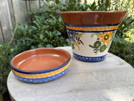 Bloempot met schotel (medium)