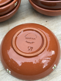 Handgemaakt Laag Rond Schaaltje | Mafra Bloemen | Portugees Aardewerk | Ø 13 x H 4 cm