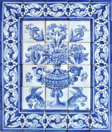 Handbeschilderd tegelpaneel Belém (30 tegels 14x14cm)