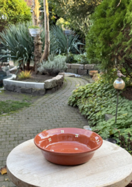 Handgemaakt Diep Bord Rond | Mafra Bloemen | Portugees Aardewerk | Ø 19,5 cm