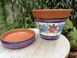 Bloempot met schotel (medium)