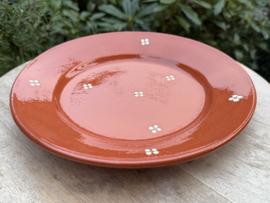 Handgemaakt Rond Bord | Mafra Bloemen | Portugees Aardewerk | Ø 24,5 cm