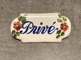 Keramisch deurbordje Privé (9x4,5cm)