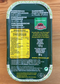 Portugese sardines in olijfolie Ramirez 120gr