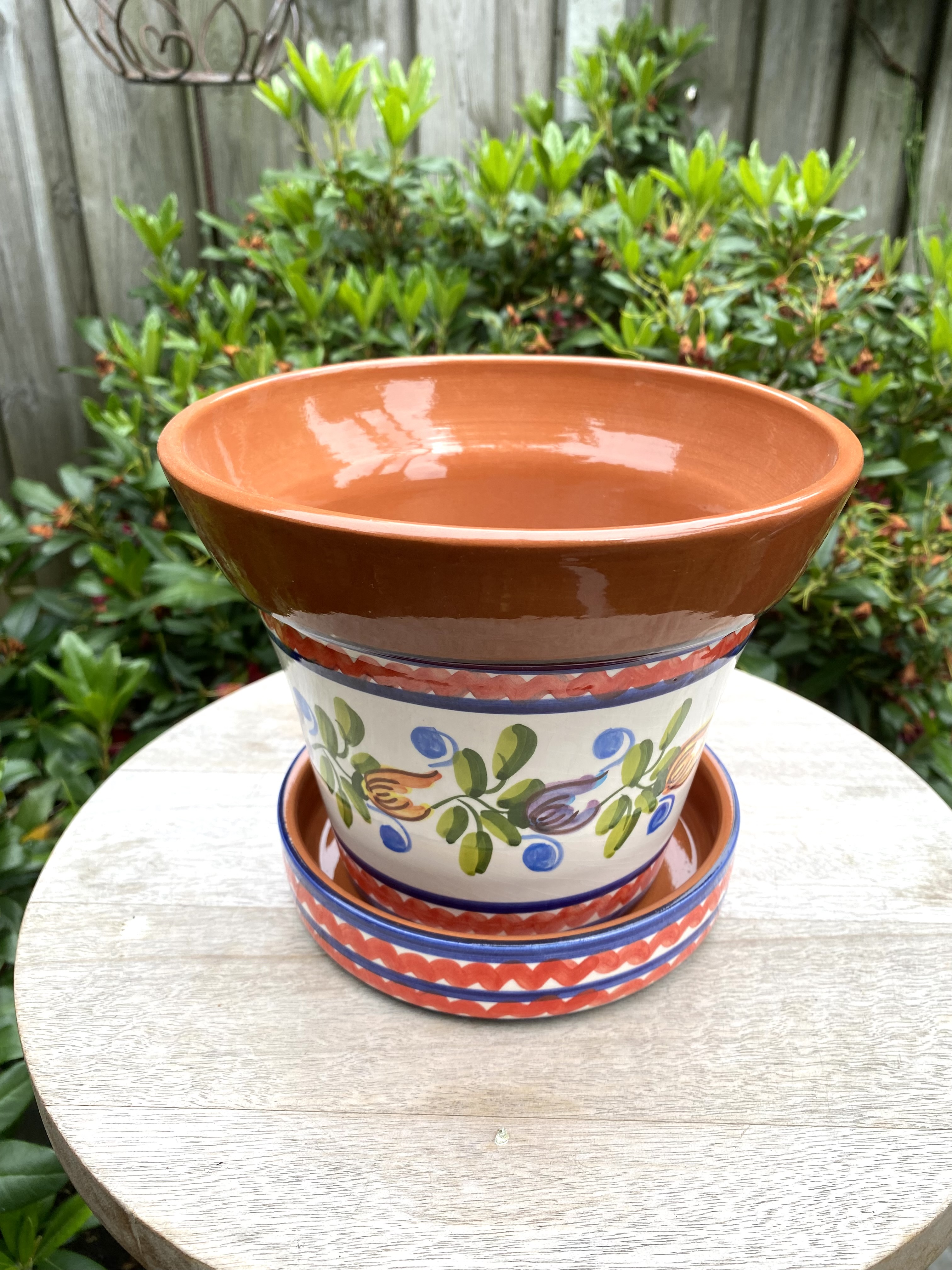 Bloempot met schotel (medium)