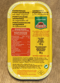 Portugese sardines in zonnebloemolie Ramirez 120gr