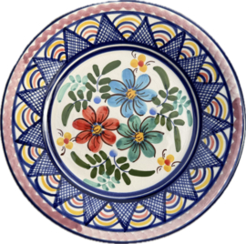 Portugees Tapasbordje Kleurrijk | Handgemaakt Keramiek Ø 18,5 cm