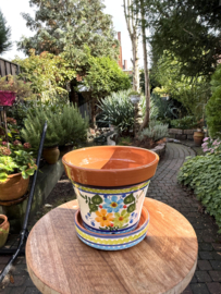 Bloempot met schotel (medium)