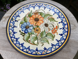 Bord met bloemen Ø24cm (jc-p4)