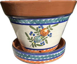 Bloempot met schotel (medium)
