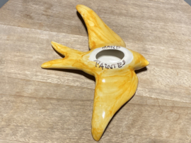 Keramische zwaluw met patroon 20x14cm