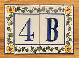 Keramische tegel / letter B (15x7,5cm)