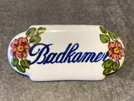 Keramisch deurbordje Badkamer (9x4,5cm)